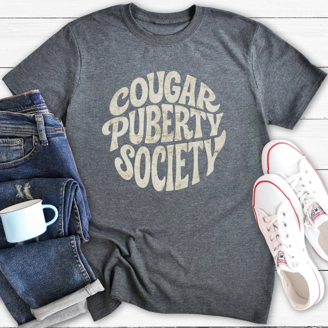 Cougar Puberty Society | Funny Menopause T-Shirt