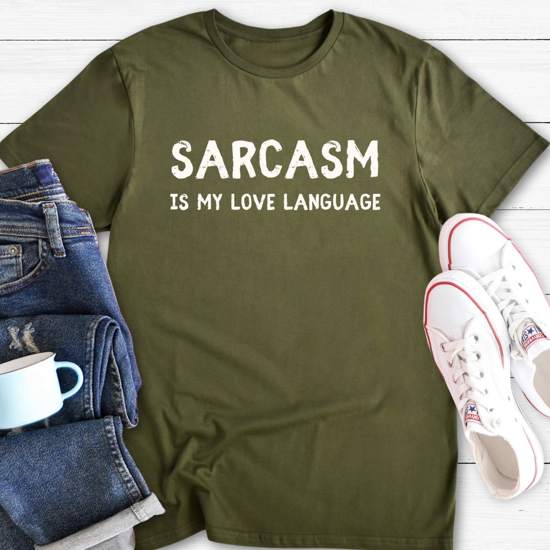 Sarcasm Is My Love Language | Funny Menopause T-Shirt