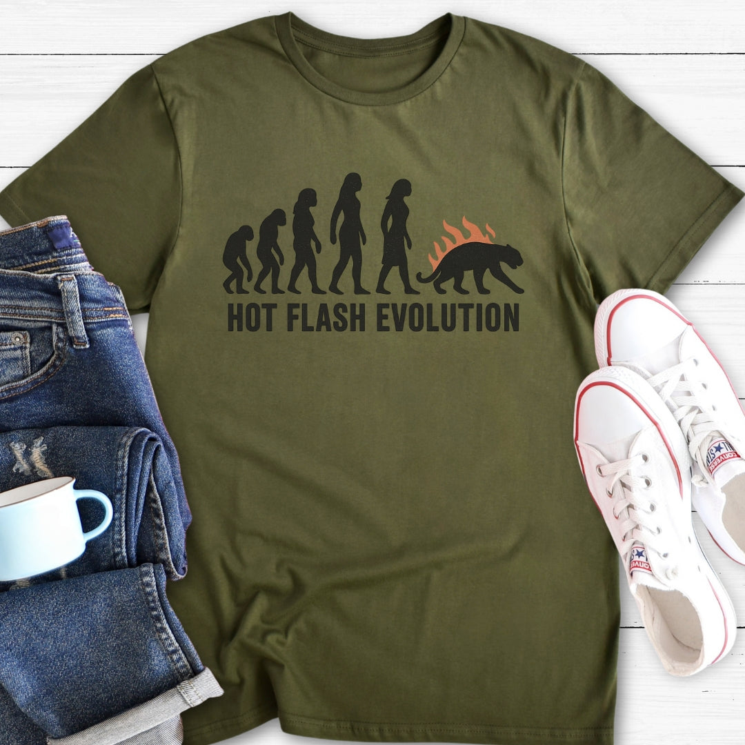 Hot Flash Evolution | Funny Menopause T-Shirt