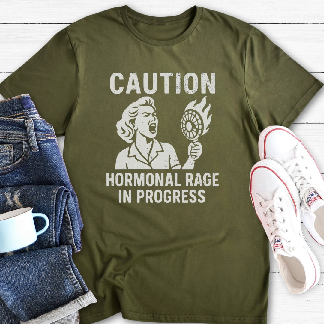 Hormonal Rage In Progress | Funny Menopause T-Shirt