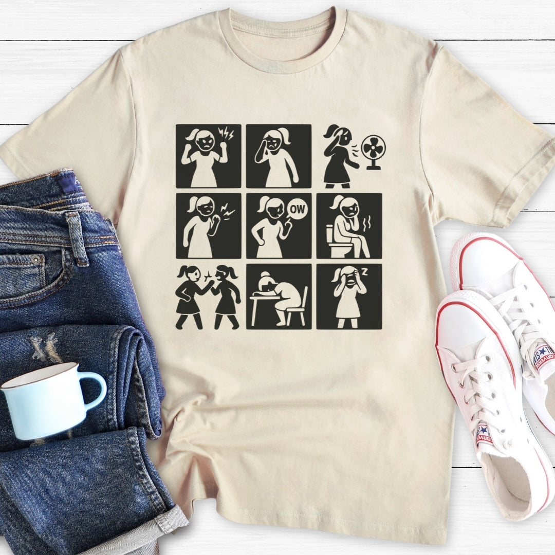 Perimenopause Pictogram | Funny Menopause T-Shirt