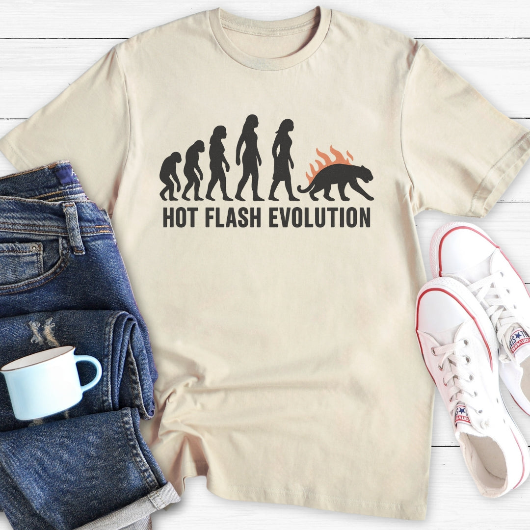 Hot Flash Evolution | Funny Menopause T-Shirt