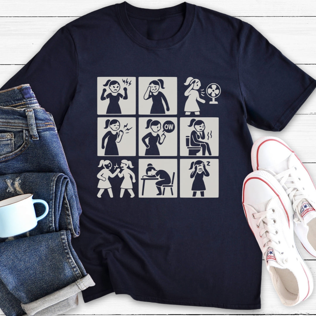 Perimenopause Pictogram | Funny Menopause T-Shirt