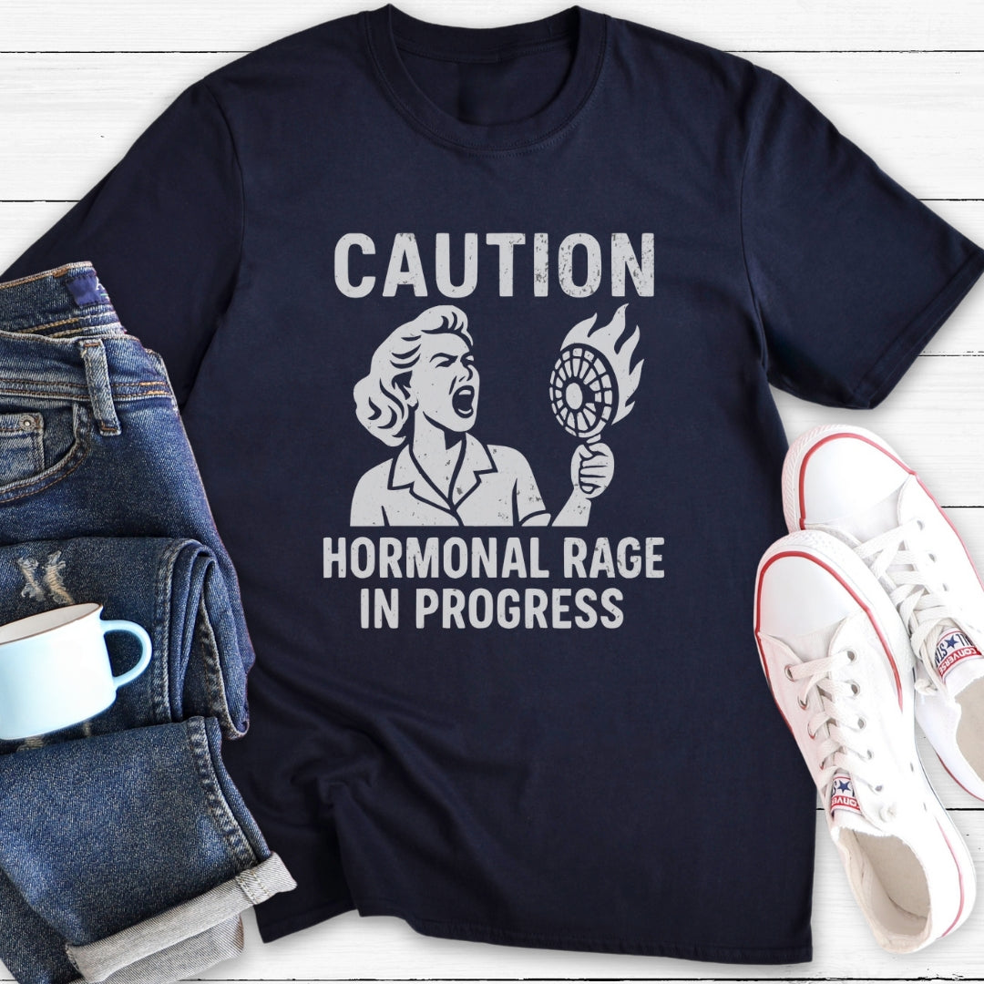 Hormonal Rage In Progress | Funny Menopause T-Shirt