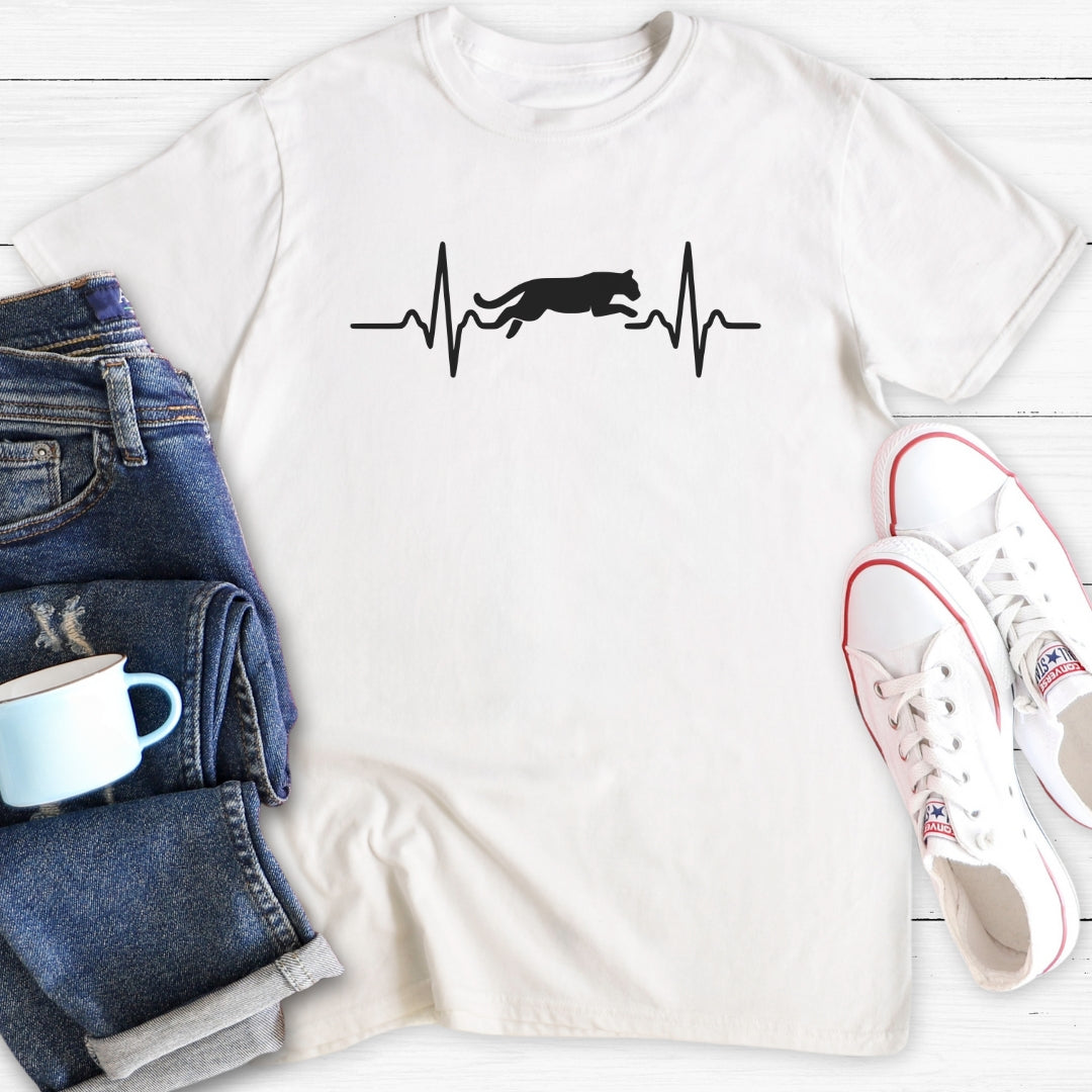 Cougar Puberty Heartline | Funny Menopause T-Shirt