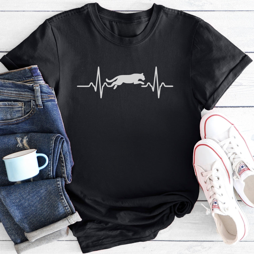 Cougar Puberty Heartline | Funny Menopause T-Shirt