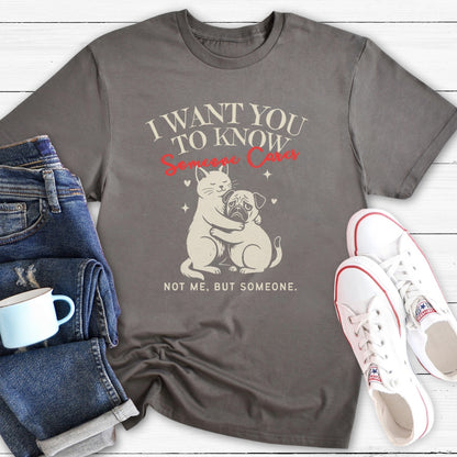 Someone Cares (Pug & Cat) | T-Shirt