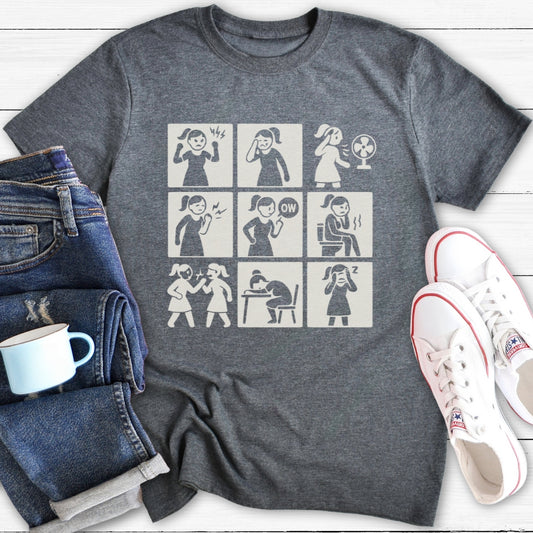 Perimenopause Pictogram | Funny Menopause T-Shirt