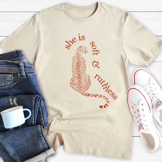 She is soft & ruthless | T-Shirt
