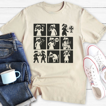 Perimenopause Pictogram | Funny Menopause T-Shirt