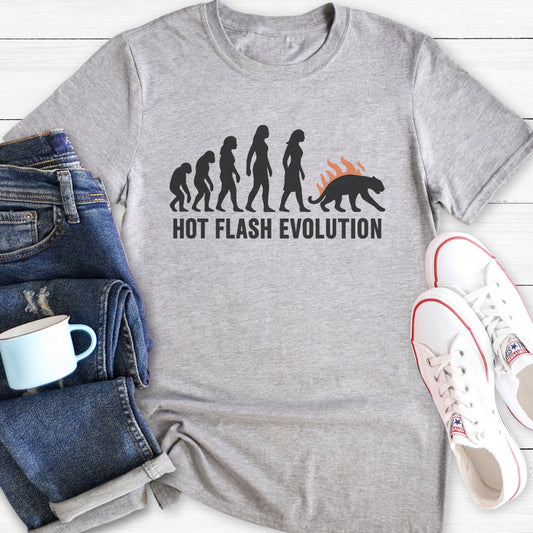 Hot Flash Evolution | Funny Menopause T-Shirt